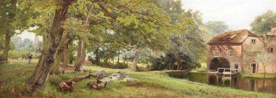 Edward Henry Holder (1864-1917) Netley Mill, Shere, Surrey, 12.5 x 34in.